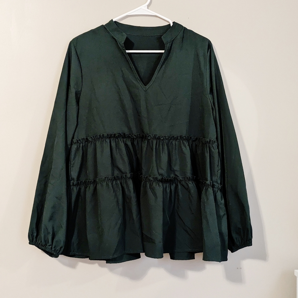 SheIn dark green blouse size large